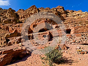 Street of Facades in ancient city Petra, Jordan