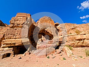 Street of Facades in ancient city Petra, Jordan