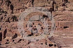 Street of Facades, r. Ancient city of Petra, Jordan. It is now a