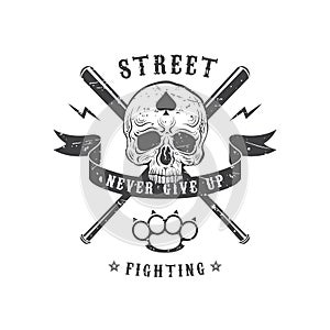Street fighting emblem photo