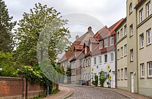 Street in Flensburg, Germany, Schleswig-Holstein