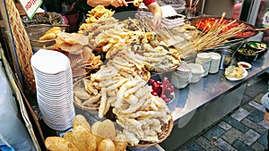 Street food in Busan, South-Korea.