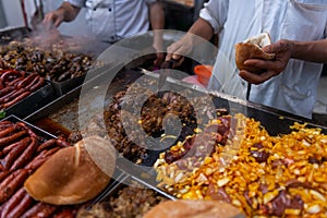 Street food at the market in Rabat, Morocco