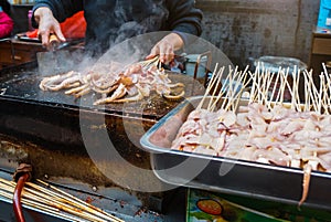 Street food at Muslim Street in Xian