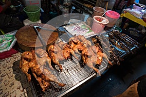 Street food at Pak Chong Market, Thailand