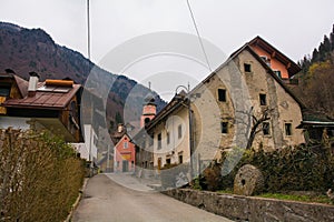 Street in Forni Avoltri, Italy