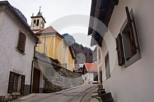 Street in Forni Avoltri, Italy