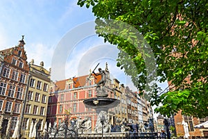 Street with fountain of Neptune