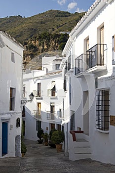 Street in Frigiliana, Andalusia photo