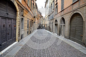 Street with gate in old Ilaty