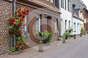 Street in German small town, Geldern, North-Rhine Westphalia