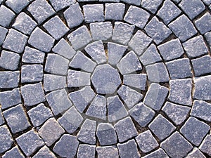 Street with granite blocks
