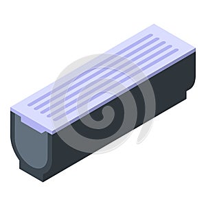 Street gutter icon, isometric style