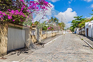 Street in the historic center of Joao Pessoa, Braz