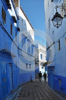 Street in the historic part of Chefchaouen.