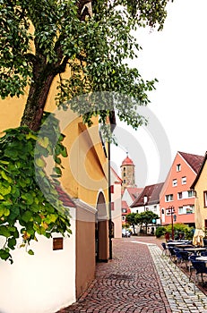 A street in the historic town of Ellwangen, Germany