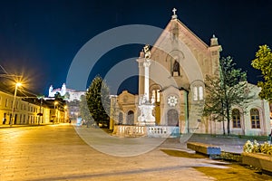 Street in historical center of Bratislava in Slovak republic.