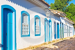 Ulice z historický v, brazília. je uchovávaný portugalčina koloniálnej brazílčan 