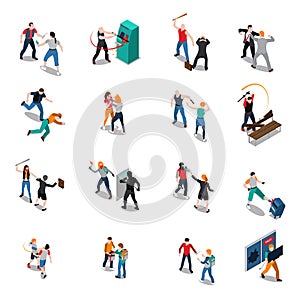 Street Hooligans Isometric Icons