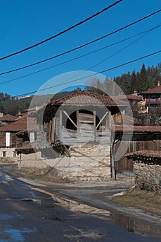 Street and houses in the old town of Koprivshtitsa, Bulgaria photo