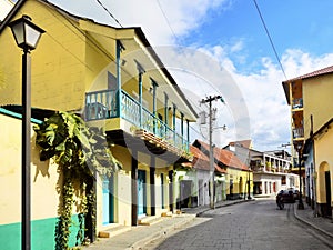 Street in isla de Flores Guatemala photo