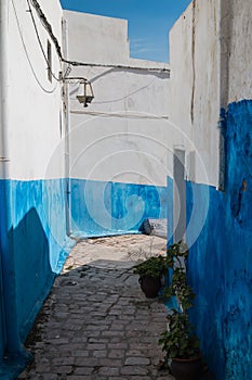Street in Kasbah de Oudaias, Rabat, Morocco