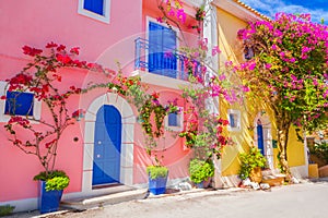 Street in Kefalonia, Greece photo