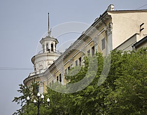 Street in Khabarovsk town. Russia