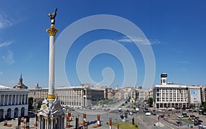 Street Khreshchatyk and Independence Square in Kiev