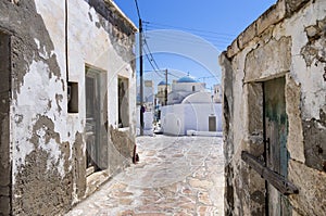 Street in Kimolos island, Cyclades, Greece photo