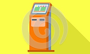 Street kiosk icon, flat style