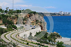 Street from Konyaalti Beach to the Oldtown of Antalya