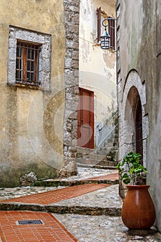 Street of La Turbie village, Provence