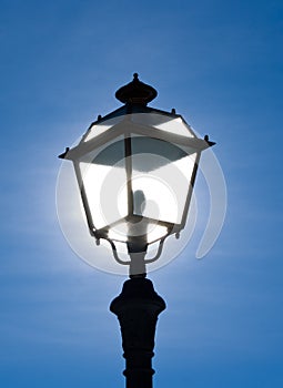 Street lamp backlit