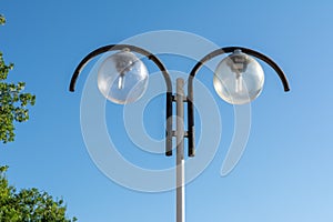 Street lamp with circular shades