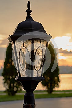 Street lamp in the evening