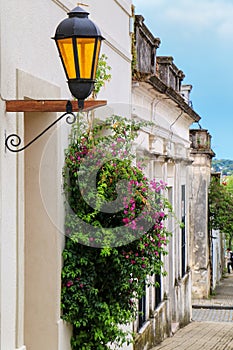 Street lamp in historic quarter of Colonia del Sacramento, Uruguay