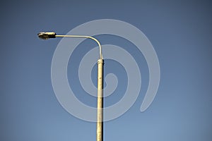 Street lamp. Lamp against sky. Urban infrastructure