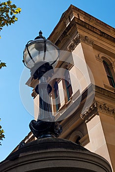 Street lamp outside the Sydney Hospital, New South Wales, Australia