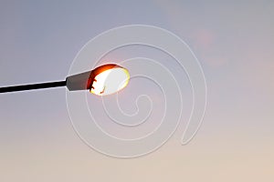 Street lamp, Street light on evening night background