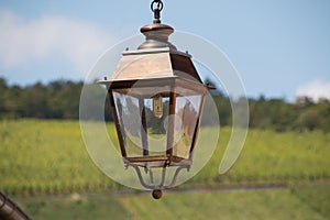 Street Lamp with views to the vineyards photo