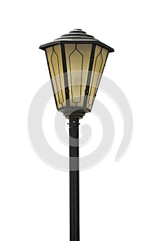 Street lamp on on a white background