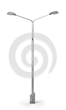 Street Lamppost Isolated on White Background 3d render