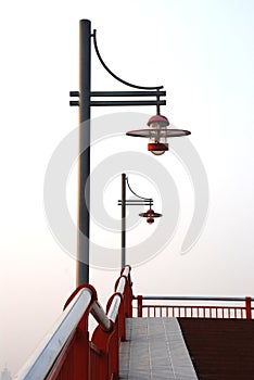 The street lamps