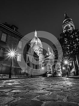 Street lamps near Sacre Couer in Paris