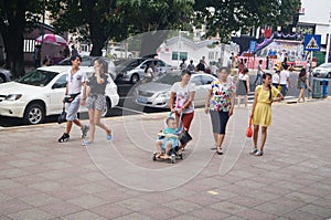 Street landscape, commercial street in Xixiang, Shenzhen