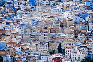 Street landscape of the of old historical medieval city Ð¡hefchaouen in Morocco