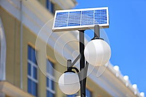 Street lantern on the solar battery