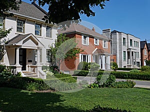 Street of large suburban detached houses