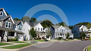 Street of large suburban homes